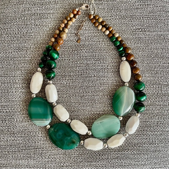 NWT Barse Agate Jasper & tigers eye necklace; Sterling silver; Genuine stone - Picture 2 of 7